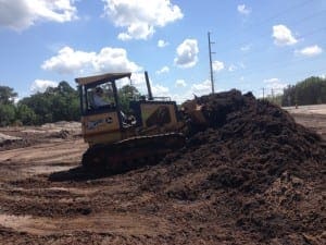 Preparing site before excavating to place gravity sewer infrastructure